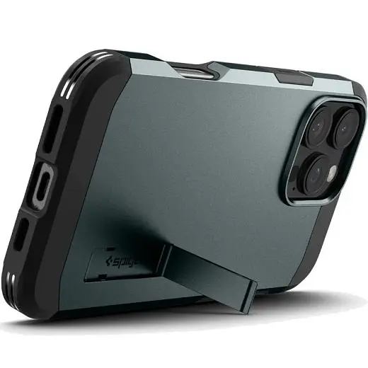 Протиударний чохол Spigen Tough Armor AI MagSafe Abyss Green для iPhone 16 Pro (ACS08148) - фото 3