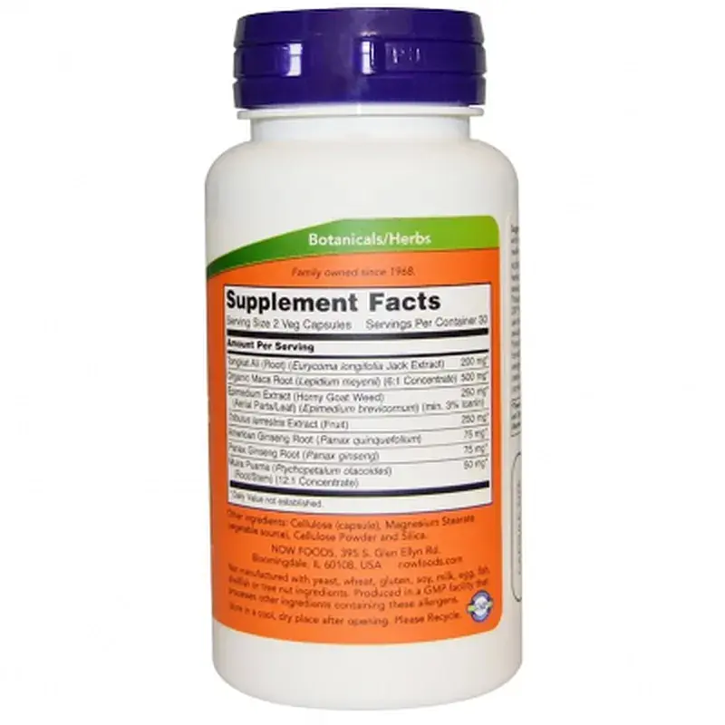 Трави Now Foods Репродуктивне Здоров'я Чоловіків ТестоДжек, TestoJack 200, 6 (NOW-02198) - фото 2