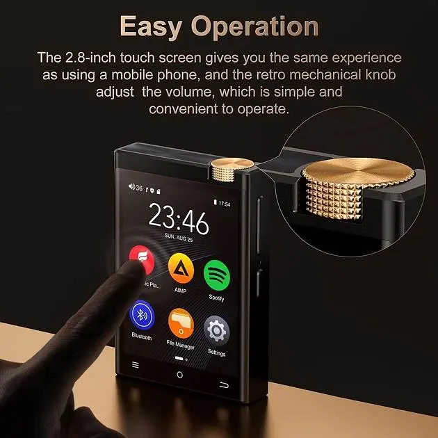 HIFI MP3 Audio плеєр Oilsky M308 LDAC DSD512 Hi-Res Lossless 80 ГБ MAX97720, Bluetooth, Wi-Fi, Android - фото 6