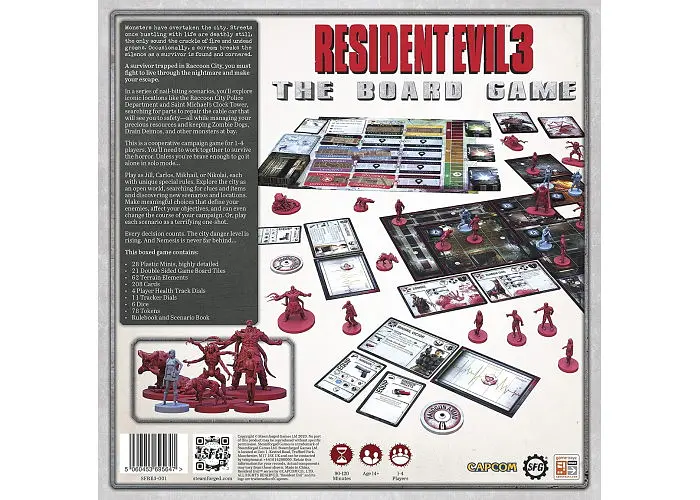 Настільна гра Steamforged Games Оселя Зла 3 (Resident Evil 3: The Board Game) (англ.) (SFRE3-001) - фото 2