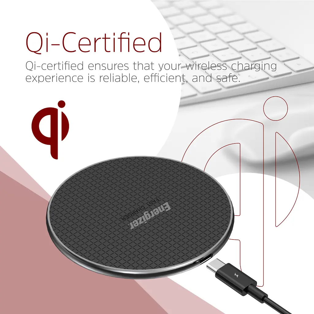 Зарядний пристрій Energizer Qi 15W wireless WCP107 black (WCP107) - фото 11