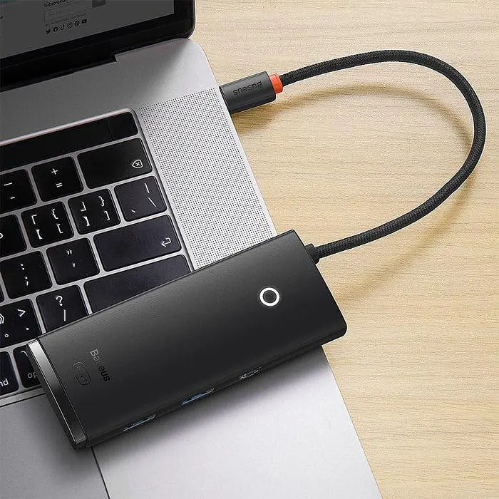 Хаб - кардридер Usb-C - Baseus Lite Series 6-Port Usb-A Hub (WKQX050001) - фото 7