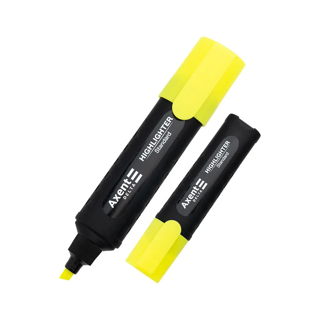 Маркер Axent Highlighter Standard D2505, 1-5 мм клиноп. жовтий (D2505-08)