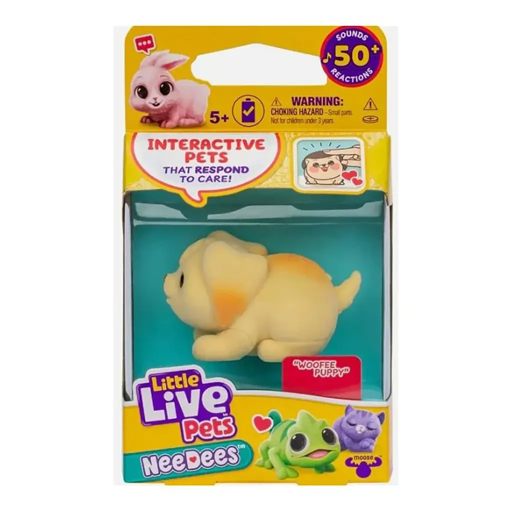 Інтерактивна іграшка Moose Little Live Pets NeeDees Woofie Puppy міні цуценя зі звуками електронний улюбленець 50+ звуків від 5+ (SKU-249) - фото 3