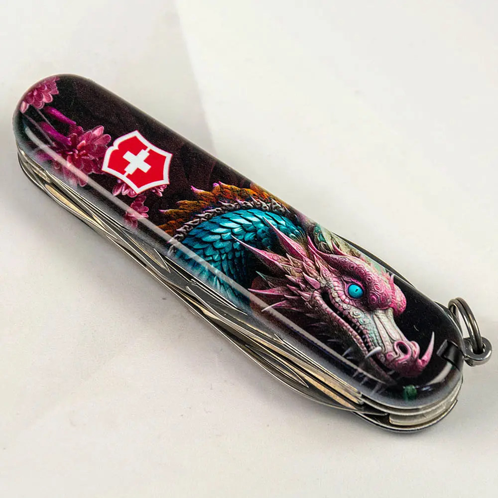 Ніж Victorinox Climber Zodiac 91мм 14функ Лазурний дракон - фото 2