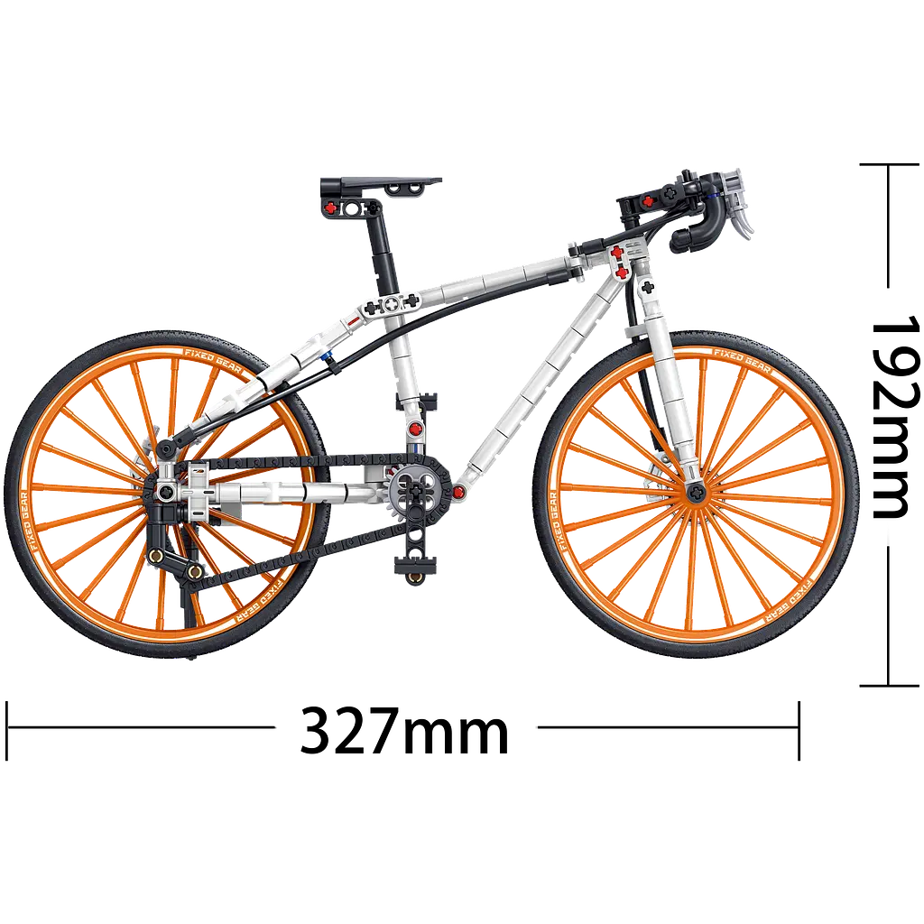 Конструктор велосипед  ZHEGAO ROAD BIKE шоссейный   спортивный 244 детали - фото 4