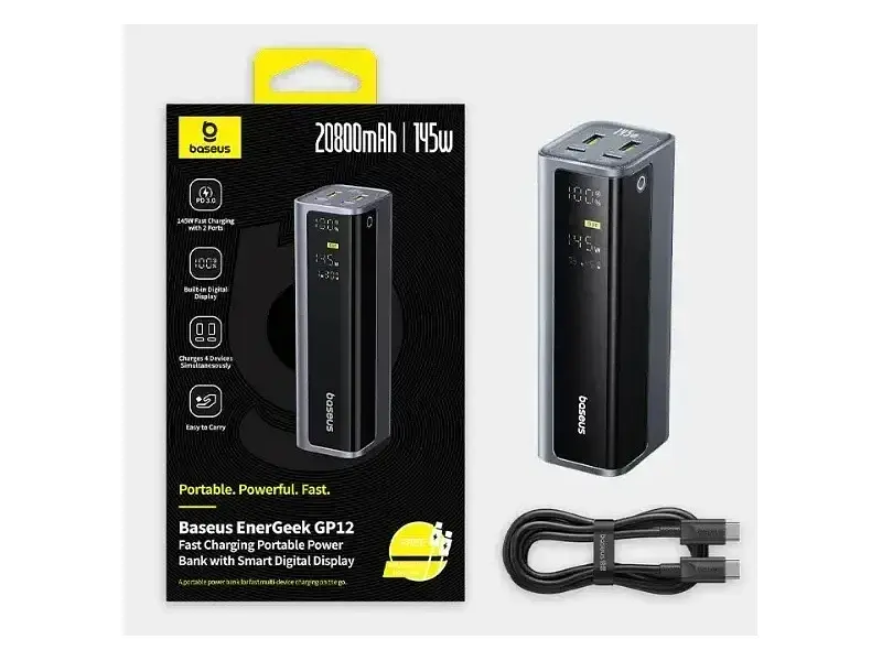 Зовнішній акумулятор (Power Bank) BASEUS EnerGeek GP12 145W 20800mAh (X00280E1GR) - фото 4