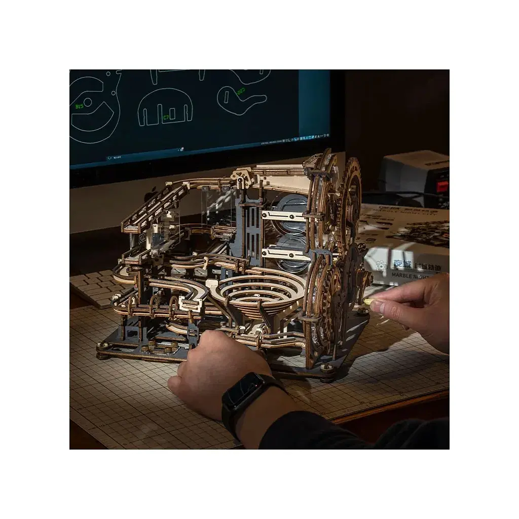 Конструктор Robotime Rokr дерев'яний 3D Мармурове нічне місто (LGA01) - фото 8