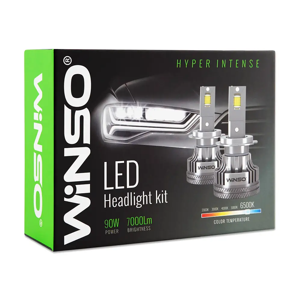 Автолампа Winso LED H4 12/24V 90Вт 7000Лм 6500K CSP3970 2 шт. (797400) - фото 5