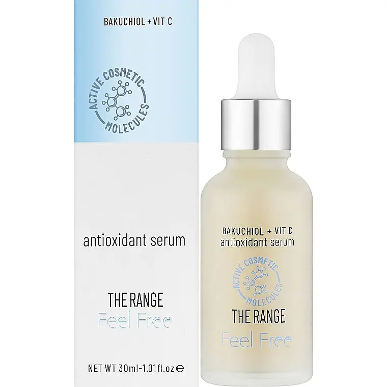 Сироватка для обличчя Feel free The Range Bakuchiol + Vitamin C Serum з бакучіолом 30 мл - фото 2
