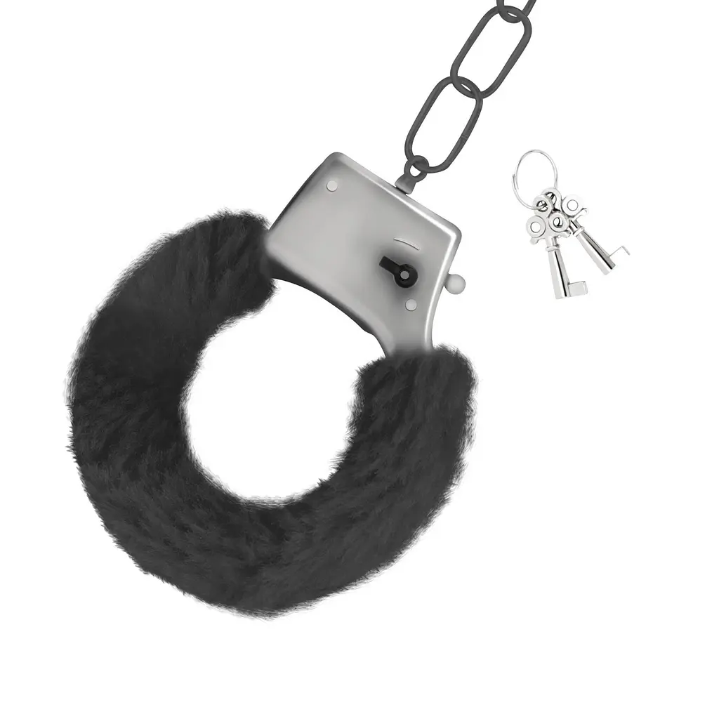 Наручники Crushious Love Cuffs Furry (черный) - фото 7