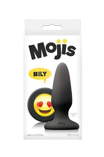 Анальна пробка Mojis Ily Medium Black - фото 2