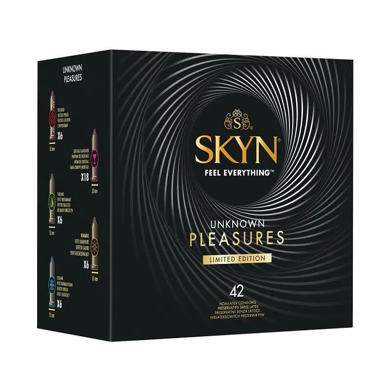 Презервативи SKYN Unknown Pleasures 42 шт – без латексу, мікс відчуттів, інтимні експерименти без обмежень - фото 2