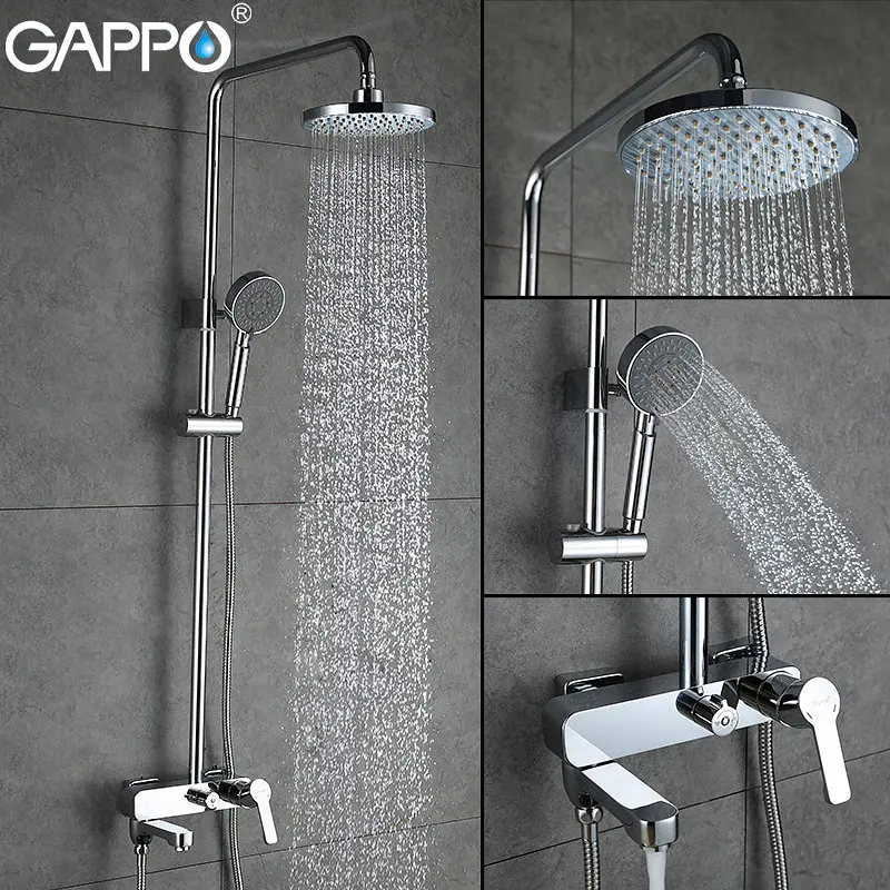 Душевая система Gappo G2402, излив - переключатель на лейку, хром - фото 2