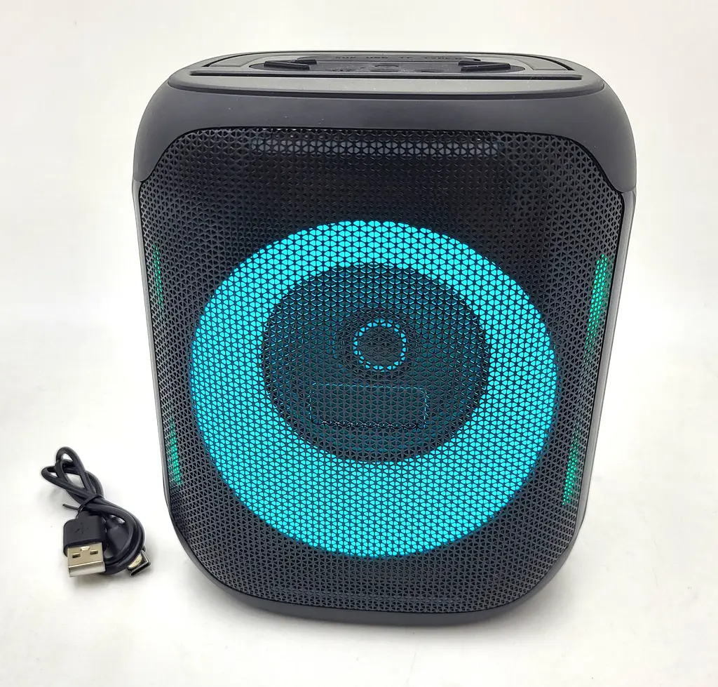 Колонка акумуляторна портативна 10W акустична система із сабвуфером 3D звук LED RGB підсвічування USB/BT 16см Partybox 10463 - фото 3