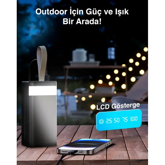 Power Bank 7GO GPW-01, ємність 50000 mAh, сонячна зарядка, швидка зарядка PD 22.5 W - фото 4