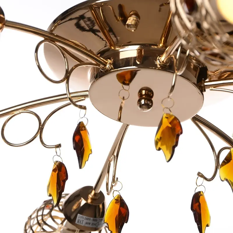 Люстра потолочная Brille флористика E14 60W G (LK-159S/6) - фото 5