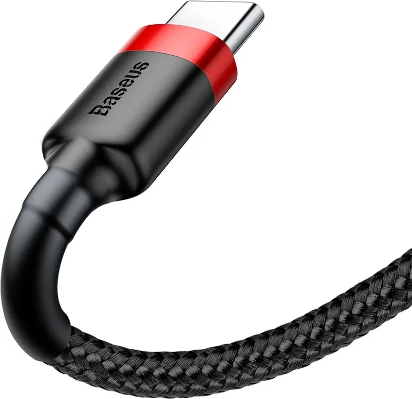 Кабель Baseus Cafule USB для Type-C 3A 1m red black (CATKLF-B91) - фото 4