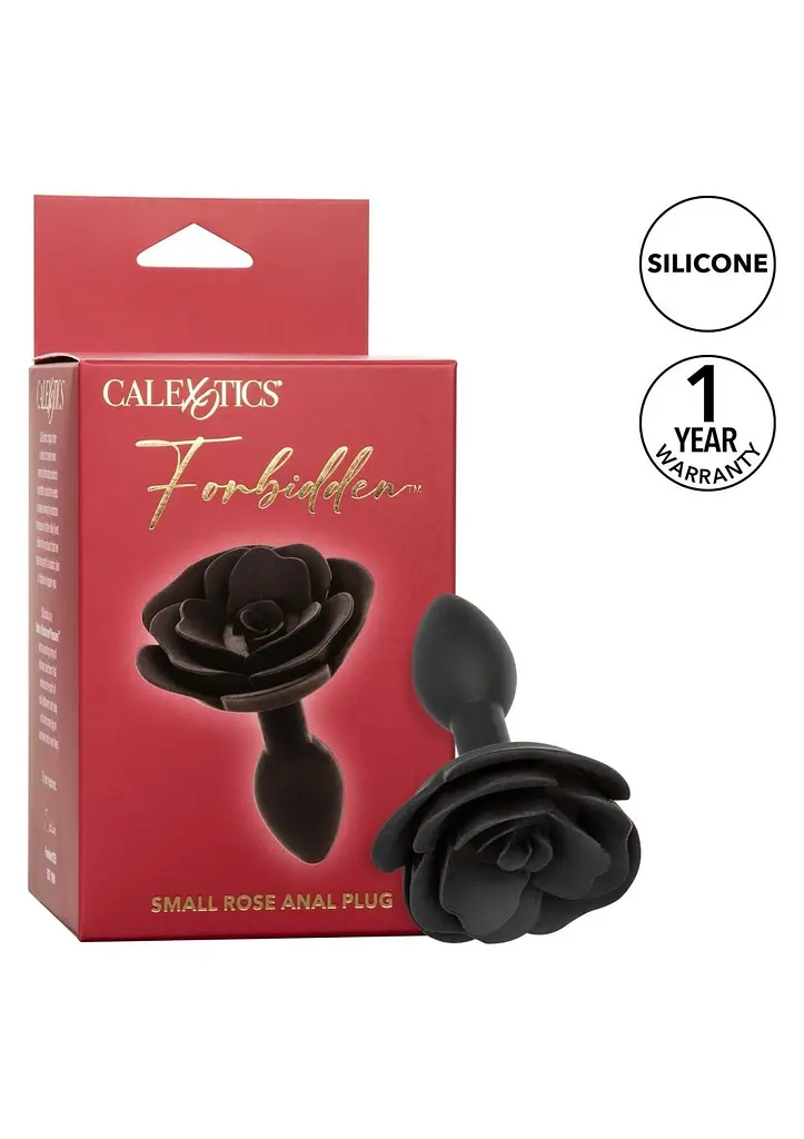 Анальна пробка Calexotics Rose Anal Plug Small, 7.5 см (чорний) - фото 10