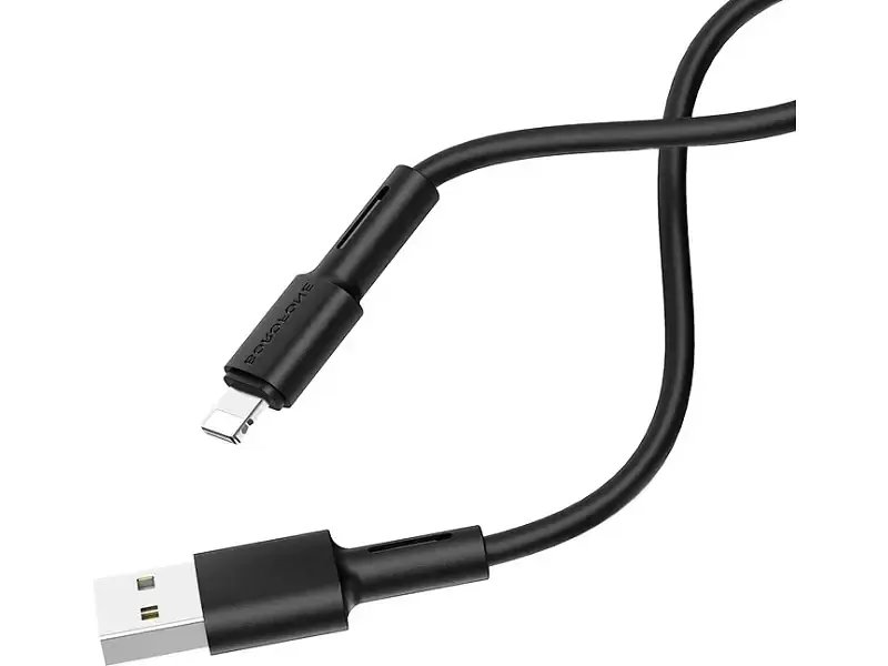 Кабель Borofone BX31 Soft Silicone USB Type-A to Lightning 1m Black (6931474710352)