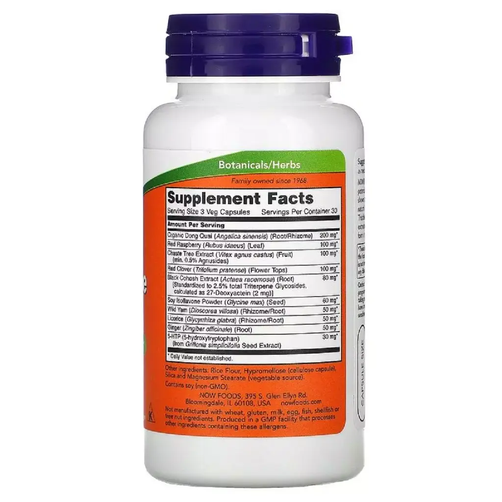 Травяной комплекс Menopause Support Now Foods 90 вегетарианских капсул - фото 2