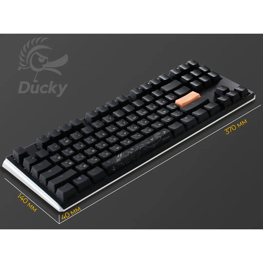 Клавіатура Ducky One 3 TKL Cherry MX Speed Silver RGB Black UA [DKON2187ST-PUAPXCLAWSC1] [126060] - фото 7
