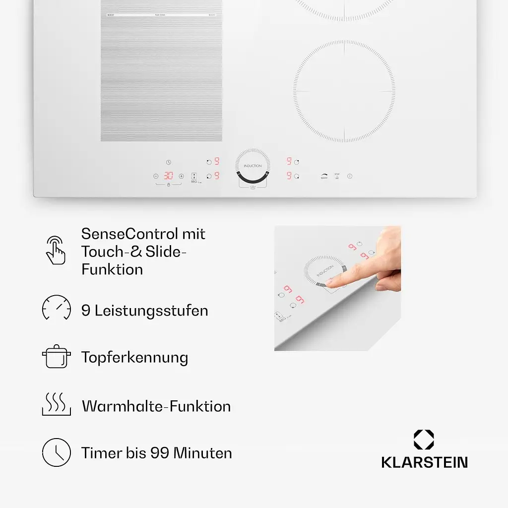 Индукционная гибридная плита Klarstein Delicatessa 70 (10045605) - фото 6