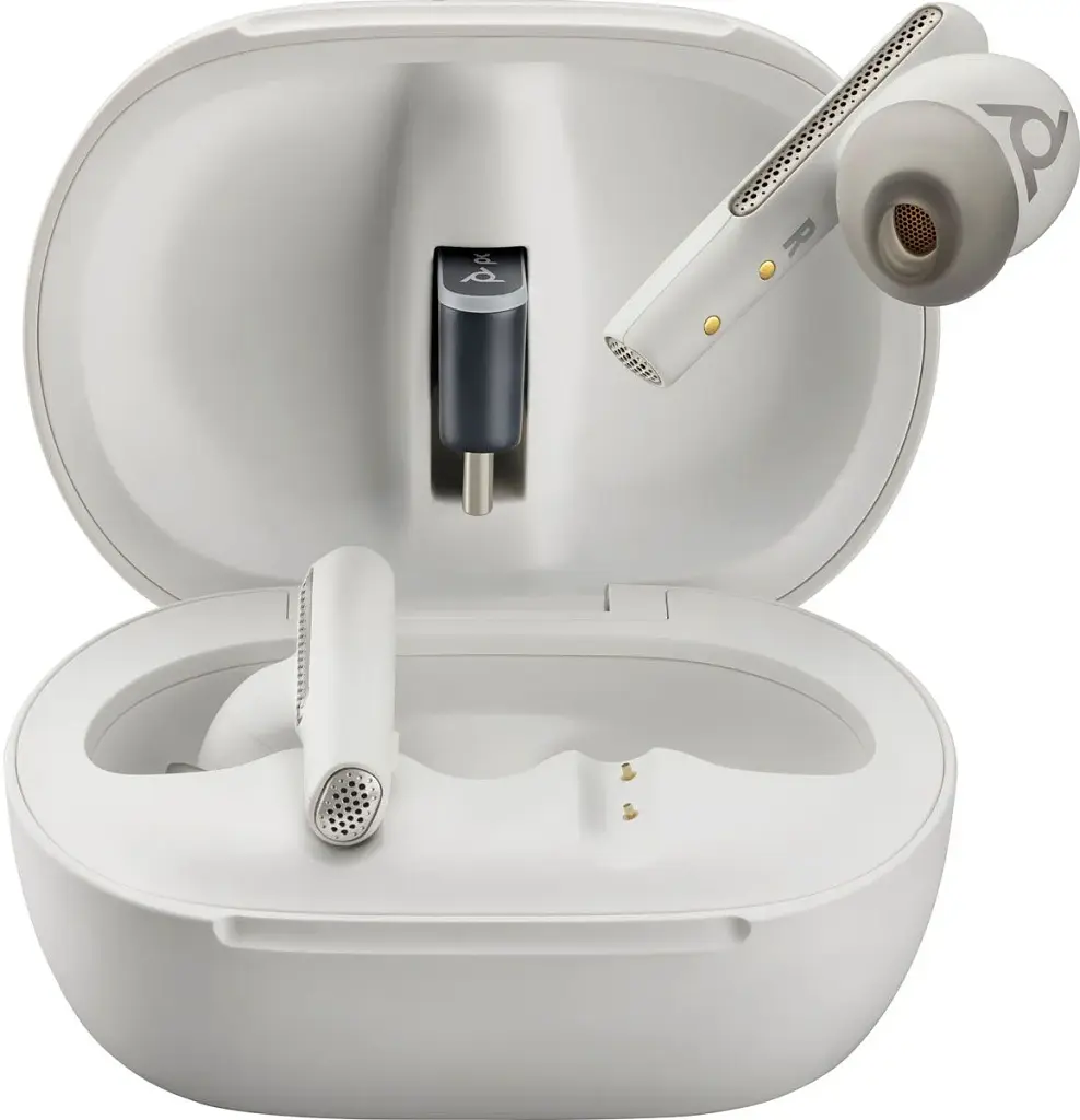 Навушники TWS Poly Voyager Free 60+ Earbuds + BT700C + TSCHC White (7Y8G6AA) - фото 5