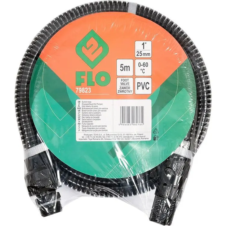 Шланг всасывающий к насосам Flo 1" с ситом и обратным клапаном 5 м (79823) - фото 4