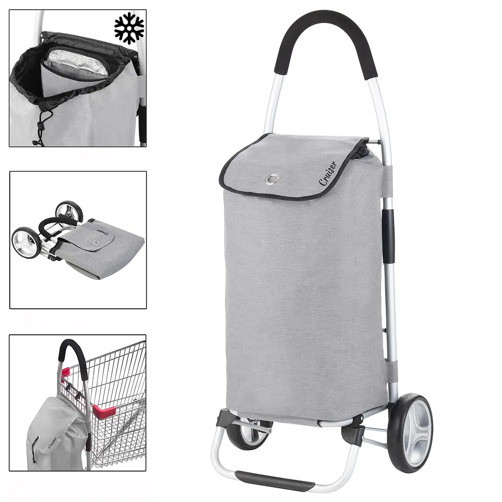 Сумка-візок ShoppingCruiser Foldable 45 Grey (604360) - фото 3