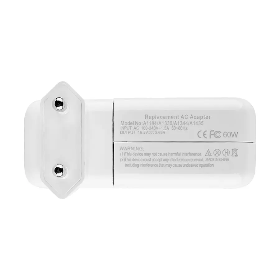 Блок живлення для ноутбука Apple MagSafe2 16.5V, 3.65A, 60W, White, Т-подібний роз'єм MagSafe2, з євро-адаптером - фото 3