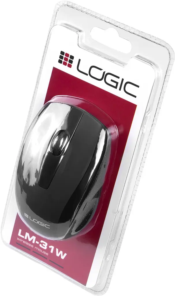Мишка LogicConcept LM-31, бездротова, 1200dpi, 3кн., USB, чорна - фото 4