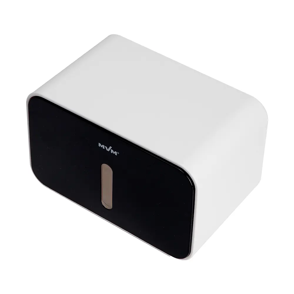 Тримач для туалетного паперу МВМ My Home BP-15, клейкий, білий з чорним (BP-15 WHITE/BLACK) - фото 2