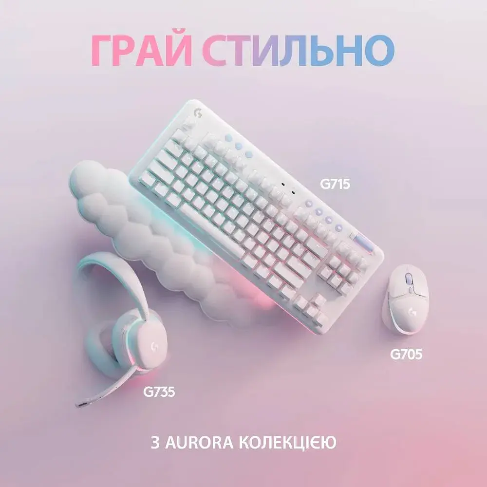 Клавиатура Logitech G715 Wireless Gaming Linear White (920-010692) [83178] - фото 4