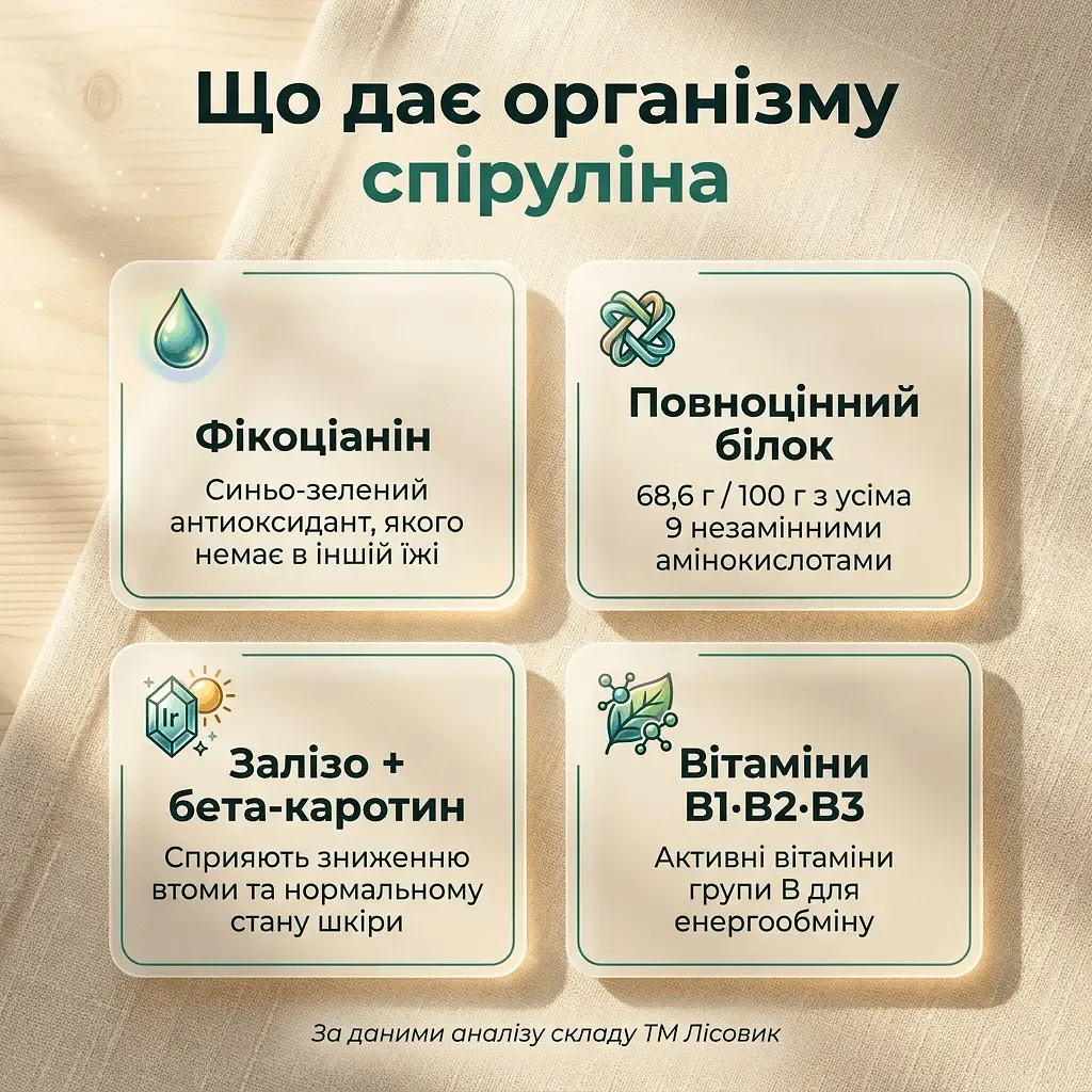 Спіруліна у таблетках 100 г - фото 4