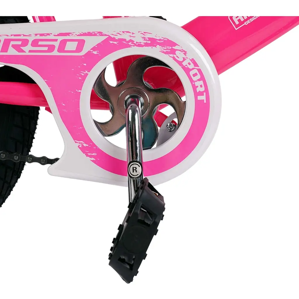 Велосипед 16" дюймів 2-х колісний CL-16113 "CORSO" MAXIS, кошик, ручне гальмо, дзвіночок, сидіння з ручкою, дод. колеса (6800067161130) - фото 5