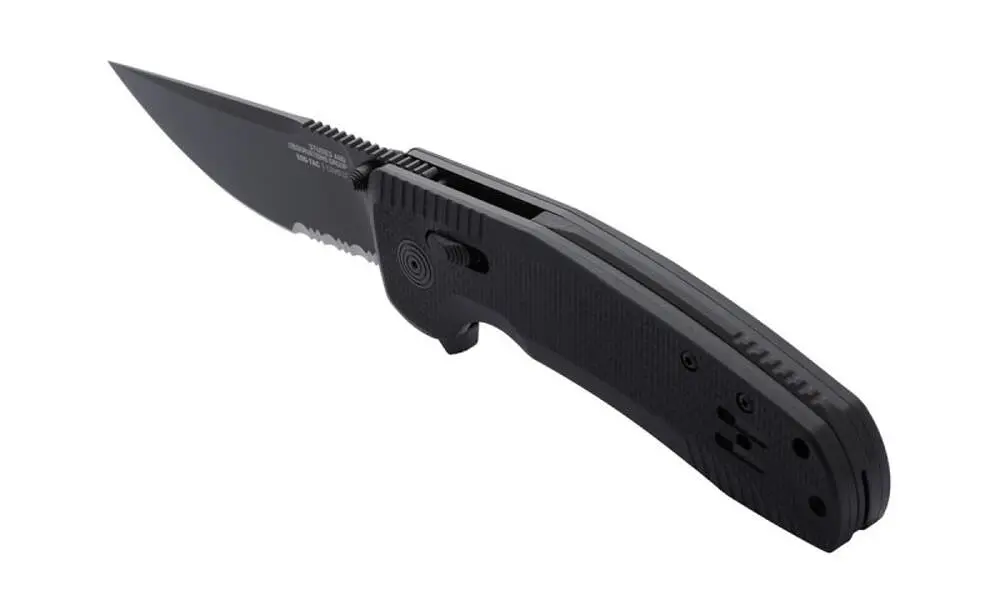 Ніж складаний SOG TAC XR (Partially Serrated) Чорний - фото 2