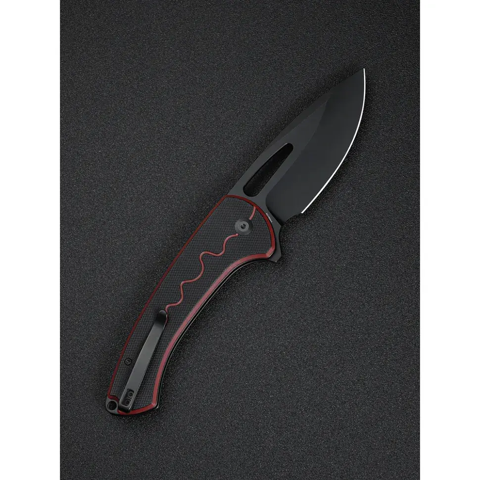Ніж Sencut Squiggy, Burgundy/Black G10, Darkwash (S24082A-3) - фото 9
