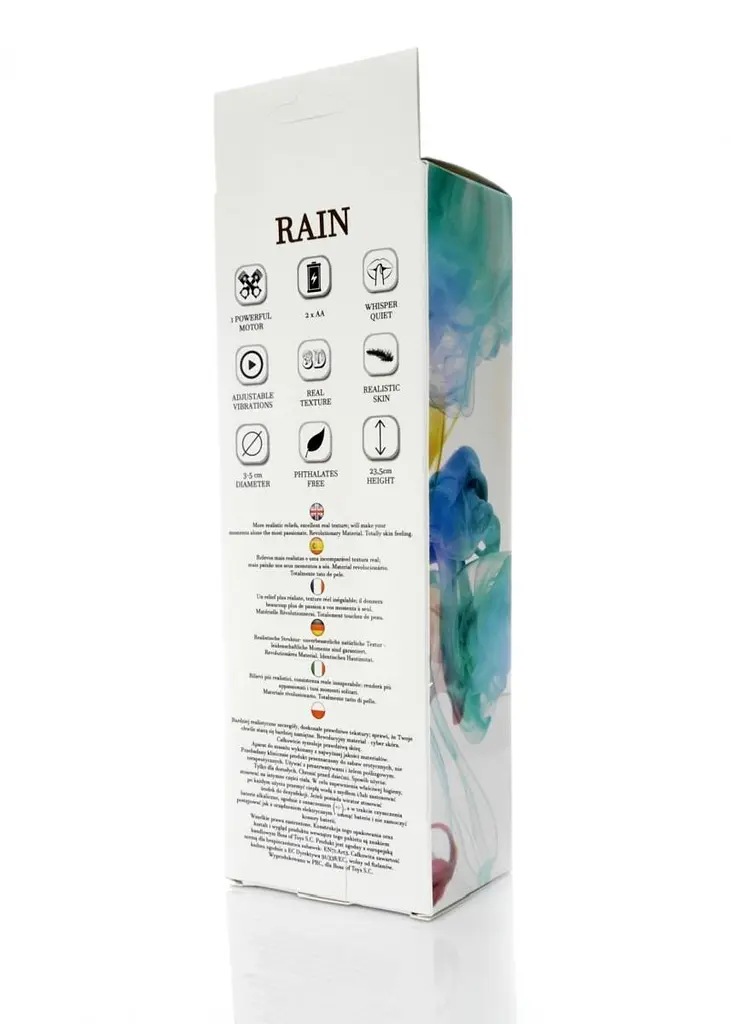 Вібратор B - Series Weather Rain, 23.5 см (тілесний) - фото 8