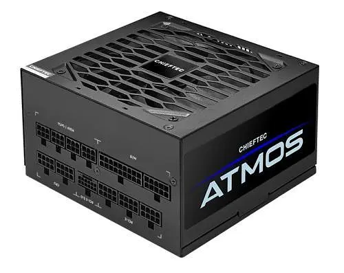 Блок живлення 850 Вт, Chieftec ATMOS, чорний, модульний, 80+ золотистий, Active PFC, 120 мм FDB, 4xMolex/9xSATA/1x16-pin/