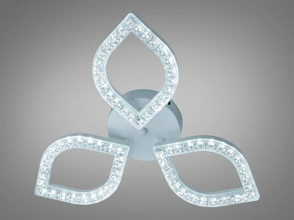Стельова LED люстра Romin MX4773 білий 45W три плафони акриловий розсіювач - фото 2