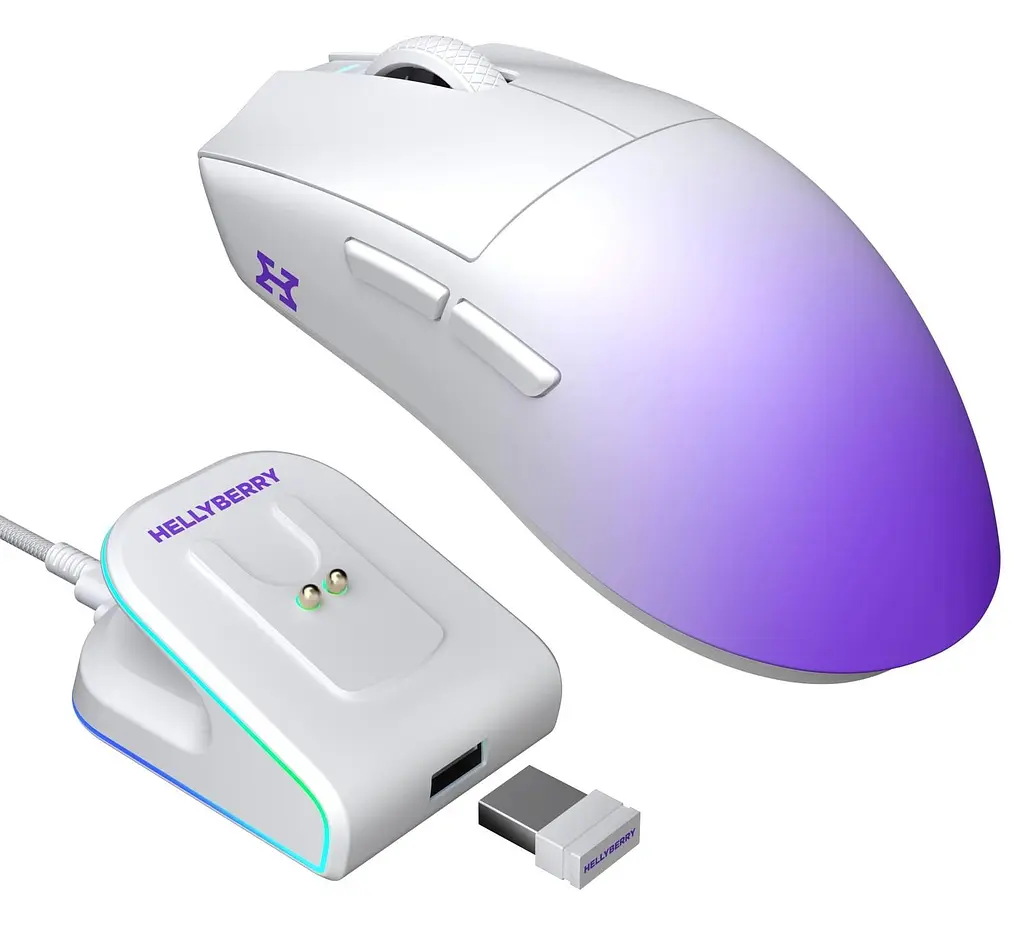 Миша HATOR Hellyberry HM47 PRO wireless White Violet Gradient (HM47PRO_white_violet) - фото 8