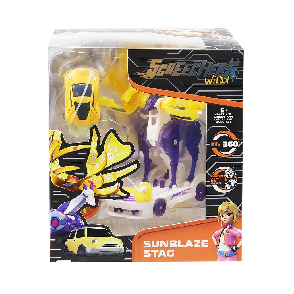 Машинка-трансформер Screechers Wild S4 L2 Санблейз Стег (EU685202) - фото 8