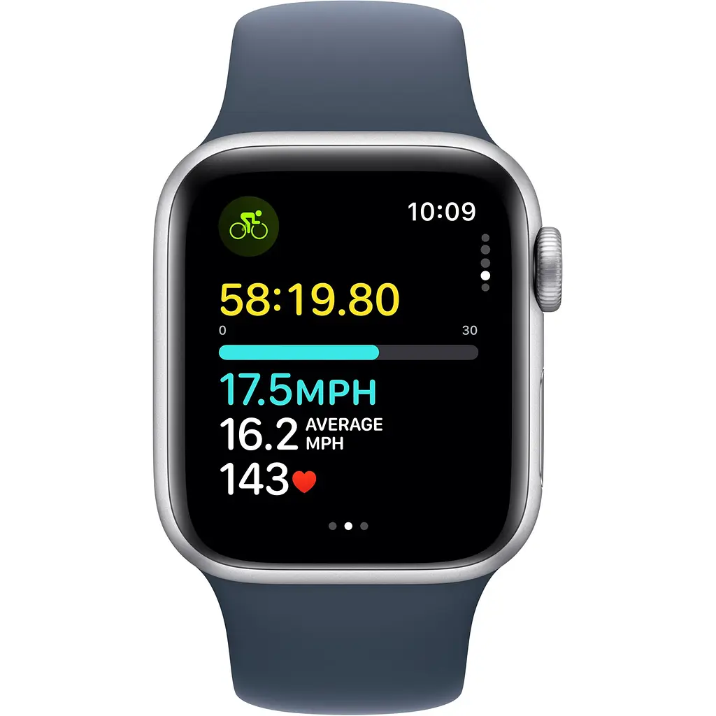 Смарт-годинник Apple Watch SE 2 GPS 40mm Silver Aluminium Case with Storm Blue Sport Band S/M [MRE13] [95083] - фото 3