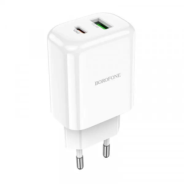 Зарядний пристрій блок швидкого заряджання Borofone BN4 Potential PD 20 W 2 USB QC 3.0 - фото 2
