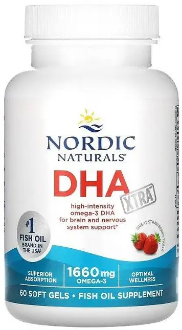 Риб'ячий жир екстра Nordic Naturals HA Xtra 1660 мг 60 капсул Полуниця