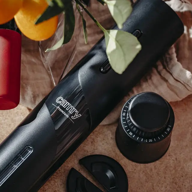 Штопор открывалка для вина Camry CR 4510 резак для фольги для винных пробок 20-24 мм черный - фото 8