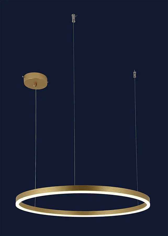 Люстра led світильник кільця підвісна Levistella 918LP450-1 GD 600MM - фото 2