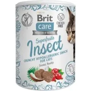 Ласощі для котів Brit Care Cat Snack Superfruits Insect комахи 100 г