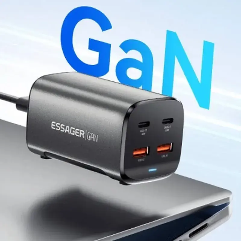 Зарядний пристрій Essager 2xUSB-C + 2xUSB 67W GaN (ECT2AC-JYB0G-Z) - фото 6